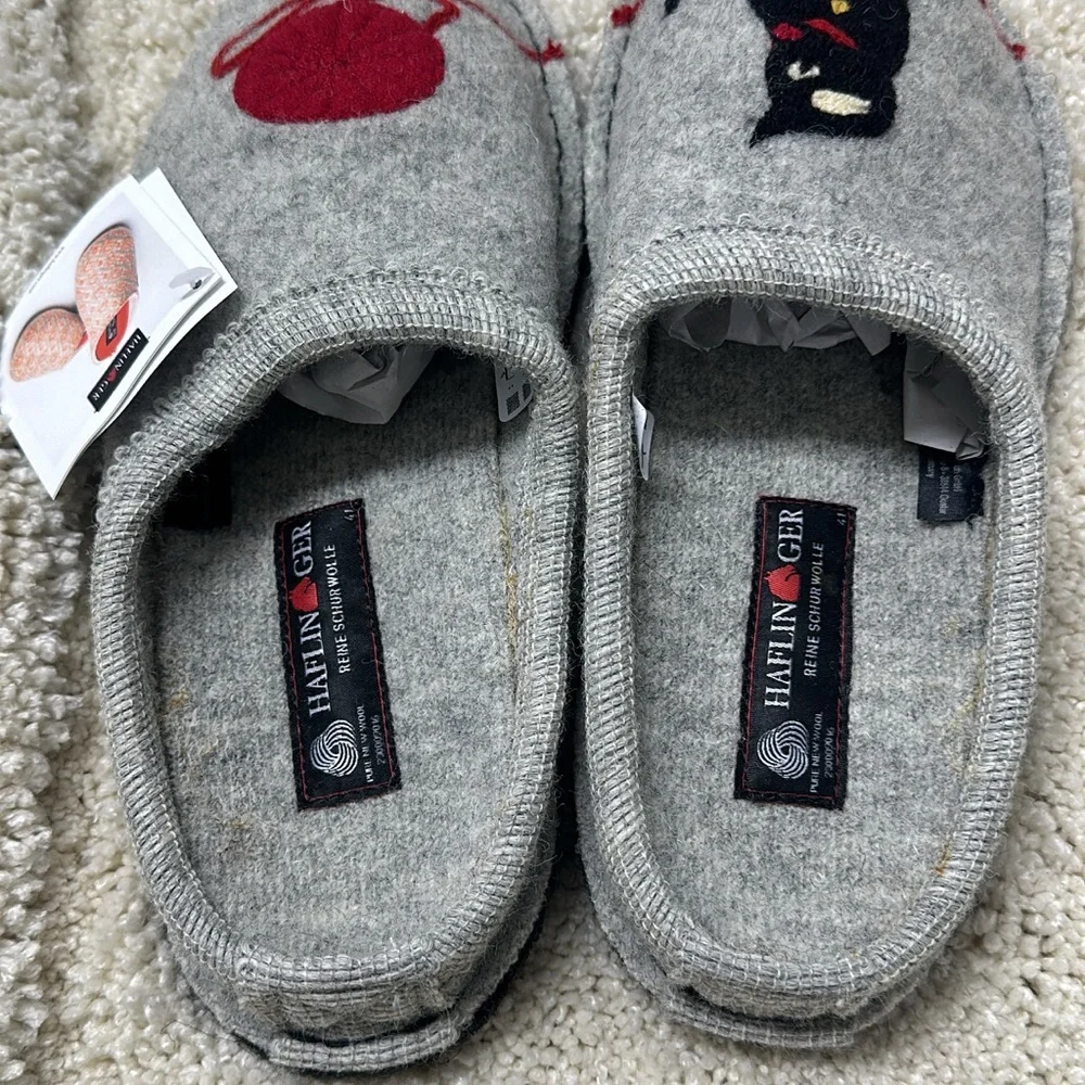 Haflinger Gray Women's Slippers - Picture 2 of 13